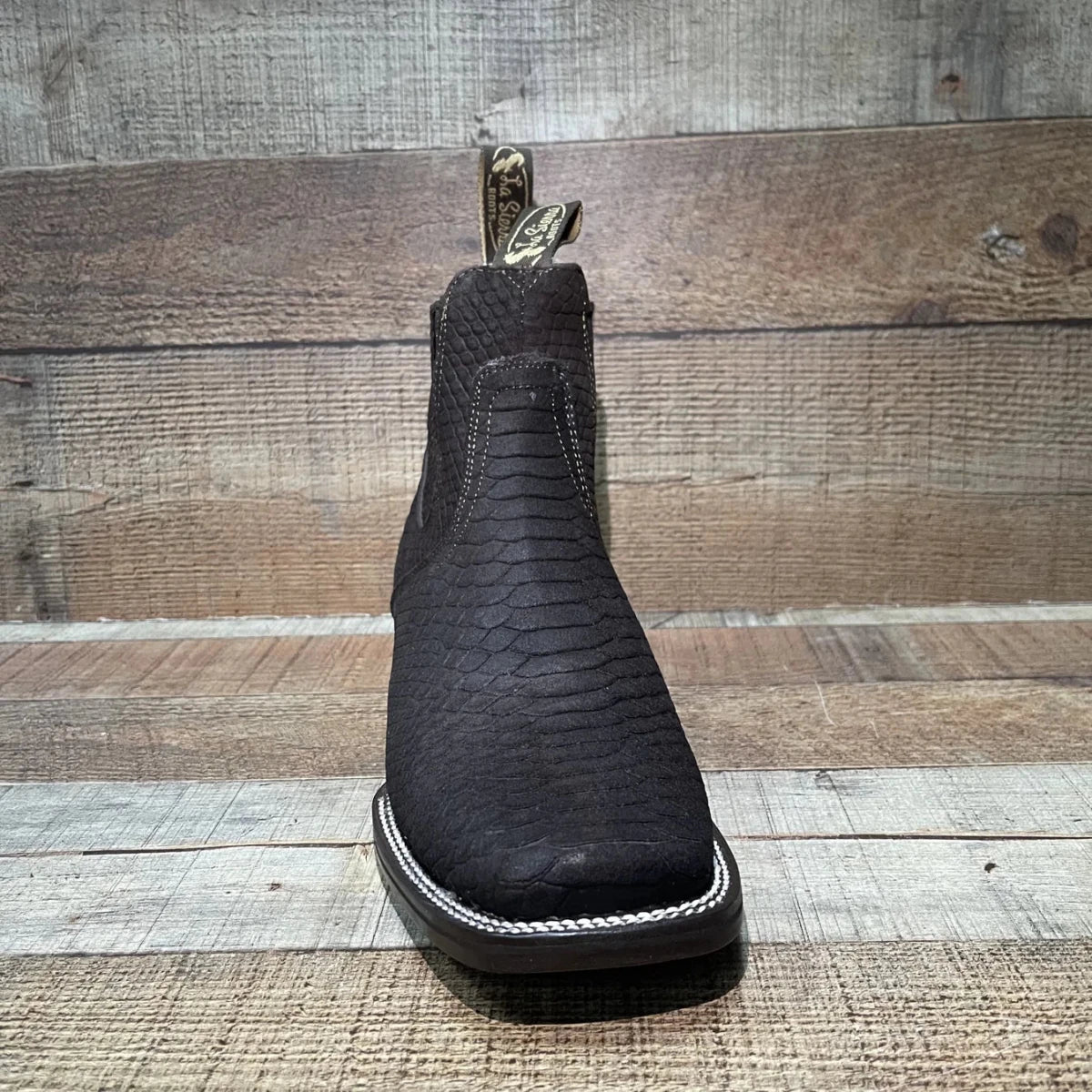 Men's Western Cowboy Python Print Genuine Cowhide Leather Ankle Boot Est. 715 Bown - OriginalWestern.com