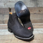 Men's Western Cowboy Python Print Genuine Cowhide Leather Ankle Boot Est. 715 Bown - OriginalWestern.com
