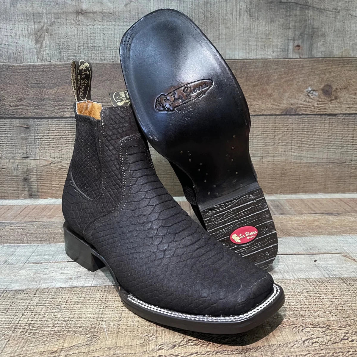 Men's Western Cowboy Python Print Genuine Cowhide Leather Ankle Boot Est. 715 Bown - OriginalWestern.com