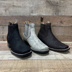 Men's Western Cowboy Python Print Genuine Cowhide Leather Ankle Boot Est. 715 Natural - OriginalWestern.com
