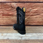 Men's Western Cowboy Python Print Genuine Cowhide Leather Boots Est. 695 Black - OriginalWestern.com