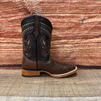 Men's Western Cowboy Python Print Genuine Cowhide Leather Boots Est. 695 Honey - OriginalWestern.com