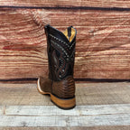 Men's Western Cowboy Python Print Genuine Cowhide Leather Boots Est. 695 Honey - OriginalWestern.com