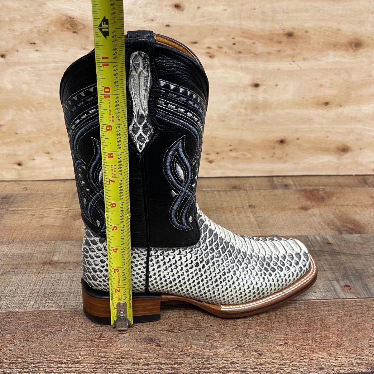 Men's Western Cowboy Python Print Genuine Cowhide Leather Boots Est. 695 Natural - OriginalWestern.com
