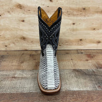 Men's Western Cowboy Python Print Genuine Cowhide Leather Boots Est. 695 Natural - OriginalWestern.com