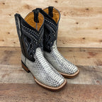 Men's Western Cowboy Python Print Genuine Cowhide Leather Boots Est. 695 Natural - OriginalWestern.com