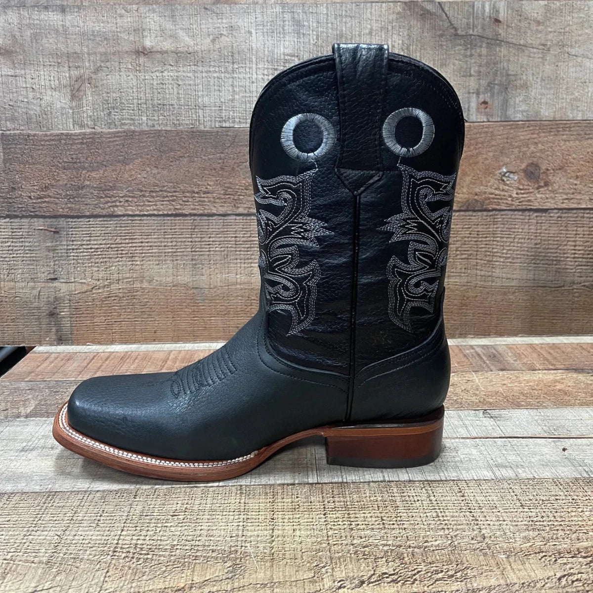 Men's Western Cowboy Rodeo Square Toe Genuine Leather Boots Leather Sole Est. 722 - OriginalWestern.com