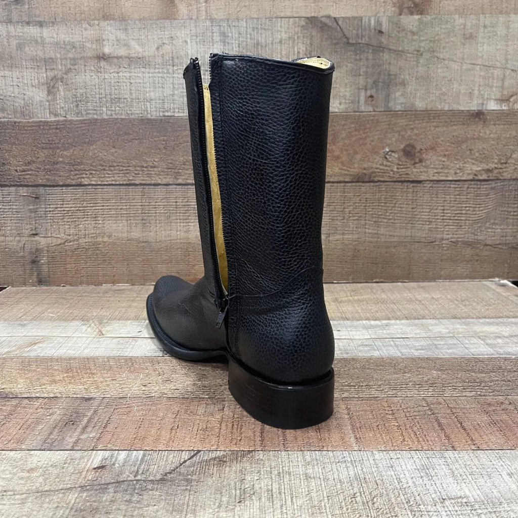 Men's Western Cowboy Side Zipper Genuine Leather American Deer - OriginalWestern.com