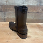 Men's Western Cowboy Side Zipper Genuine Leather with Caiman Print Dubai Toe Boots Est. 265 Brown - OriginalWestern.com