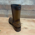 Men's Western Cowboy Side Zipper Genuine Leather with Caiman Print Dubai Toe Boots Est. 265 Honey - OriginalWestern.com
