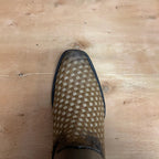 Men's Western Cowboy Side Zipper Genuine Leather with Handwoven Petatillo Style Dubai Toe Boots Est. 272 Tang - OriginalWestern.com