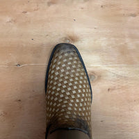 Men's Western Cowboy Side Zipper Genuine Leather with Handwoven Petatillo Style Dubai Toe Boots Est. 272 Tang - OriginalWestern.com