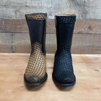 Men's Western Cowboy Side Zipper Genuine Leather with Handwoven Petatillo Style Dubai Toe Boots Est. 272 Tang - OriginalWestern.com