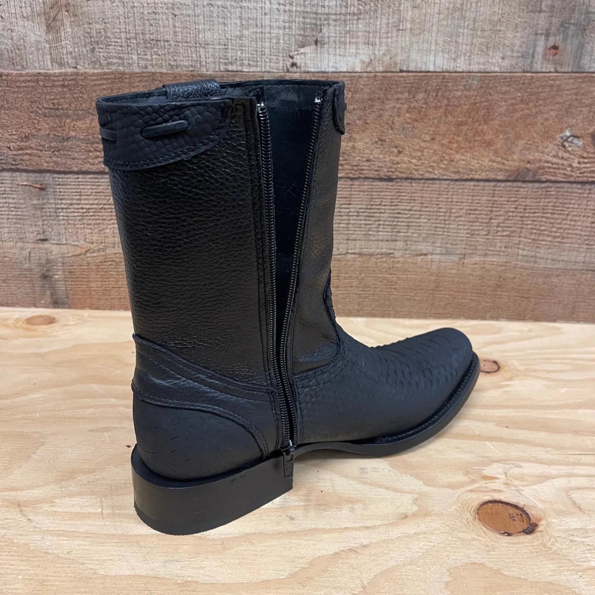 Men's Western Cowboy Side Zipper Genuine Leather with Phyton Print Dubai Toe Boots Est. 265 - OriginalWestern.com