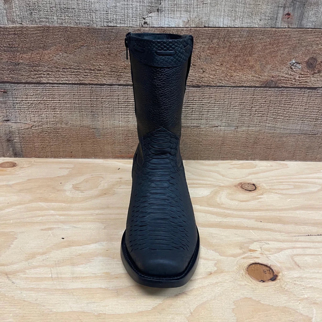 Men's Western Cowboy Side Zipper Genuine Leather with Phyton Print Dubai Toe Boots Est. 265 - OriginalWestern.com