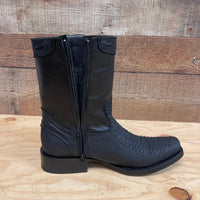 Men's Western Cowboy Side Zipper Genuine Leather with Phyton Print Dubai Toe Boots Est. 265 - OriginalWestern.com