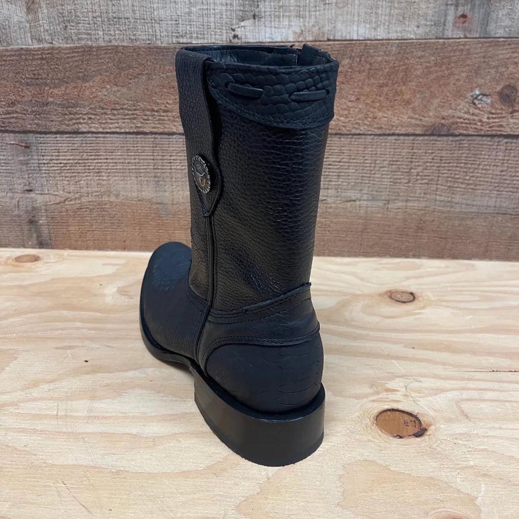 Men's Western Cowboy Side Zipper Genuine Leather with Phyton Print Dubai Toe Boots Est. 265 - OriginalWestern.com