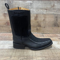 Men's Western Cowboy Side Zipper Genuine Leather with Phyton Print Est. 260 Black - OriginalWestern.com