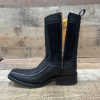 Men's Western Cowboy Side Zipper Genuine Leather with Phyton Print Est. 260 Black - OriginalWestern.com