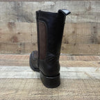 Men's Western Cowboy Side Zipper Genuine Leather with Phyton Print Est. 260 Brown - OriginalWestern.com