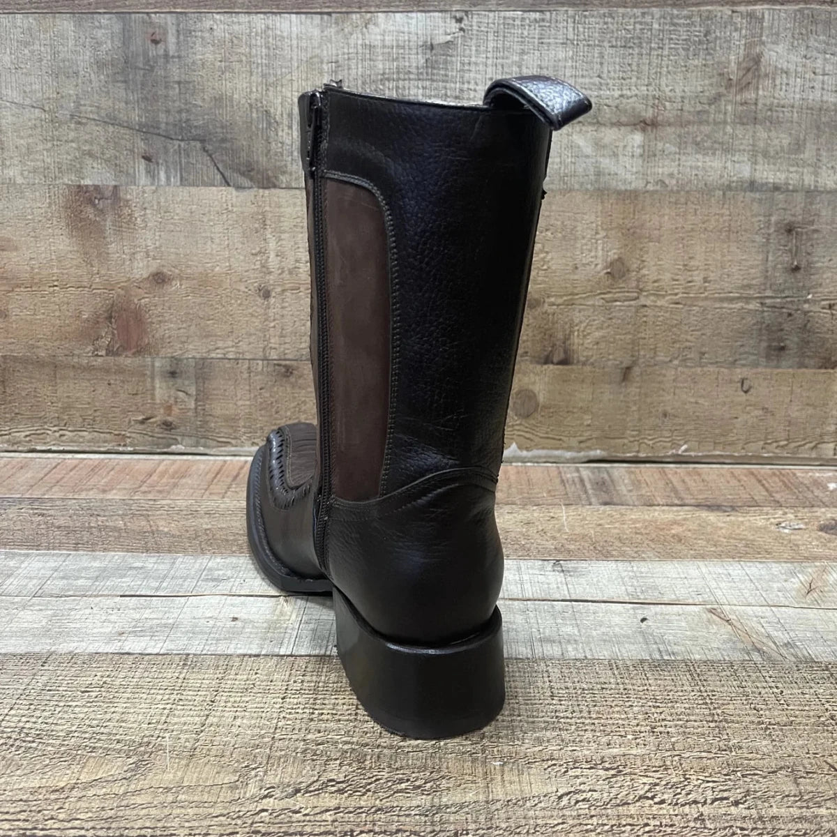 Men's Western Cowboy Side Zipper Genuine Leather with Phyton Print Est. 260 Brown - OriginalWestern.com