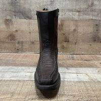 Men's Western Cowboy Side Zipper Genuine Leather with Phyton Print Est. 260 Brown - OriginalWestern.com