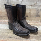 Men's Western Cowboy Side Zipper Genuine Leather with Phyton Print Est. 260 Brown - OriginalWestern.com