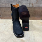 Men's Western Cowboy Side Zipper Genuine Leather with Phyton Print Est. 262 Black - OriginalWestern.com