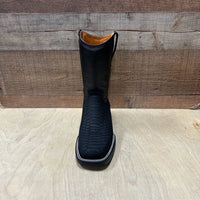 Men's Western Cowboy Side Zipper Genuine Leather with Phyton Print Est. 262 Black - OriginalWestern.com