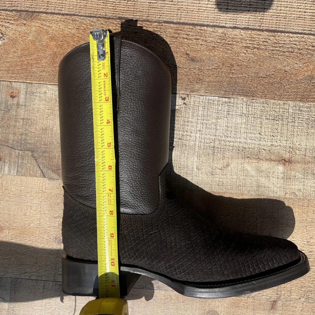 Men's Western Cowboy Side Zipper Genuine Leather with Phyton Print Est. 262 Black - OriginalWestern.com