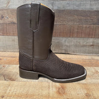 Men's Western Cowboy Side Zipper Genuine Leather with Phyton Print Est. 262 Brown - OriginalWestern.com