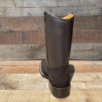 Men's Western Cowboy Side Zipper Genuine Leather with Phyton Print Est. 262 Brown - OriginalWestern.com