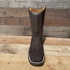 Men's Western Cowboy Side Zipper Genuine Leather with Phyton Print Est. 262 Brown - OriginalWestern.com