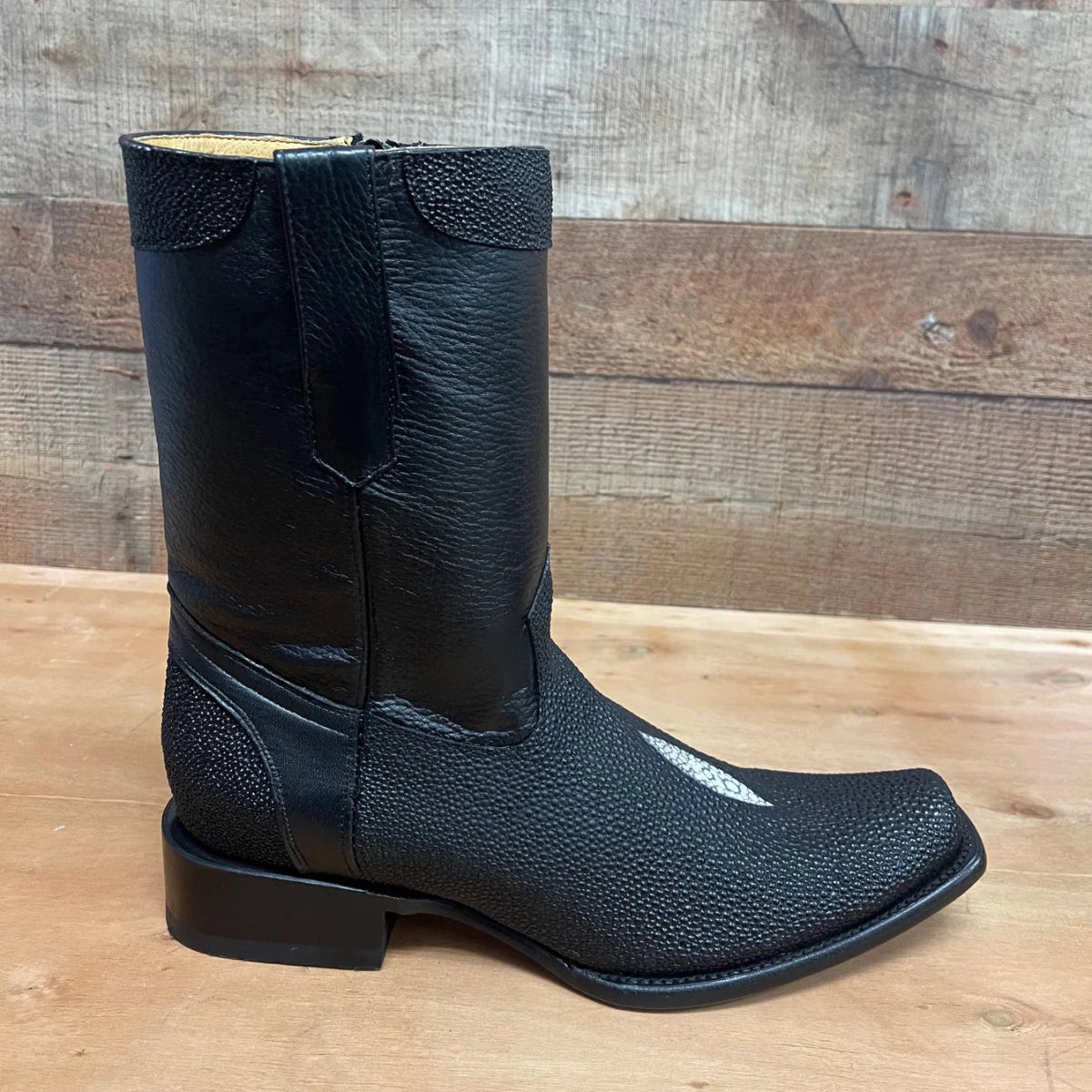 Men's Western Cowboy Side Zipper Genuine Leather with Stingray Print Dubai Toe Boots Est. 274 - OriginalWestern.com