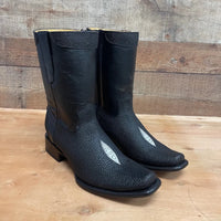 Men's Western Cowboy Side Zipper Genuine Leather with Stingray Print Dubai Toe Boots Est. 274 - OriginalWestern.com