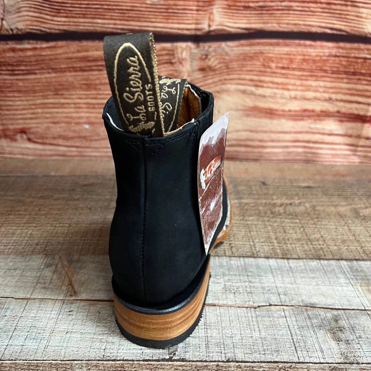 Men's Western Cowboy Square Toe Half Boots Est. 710 Black - OriginalWestern.com