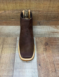 Men's Western Cowboy Square Toe Half Boots Est. 710 Moka - OriginalWestern.com