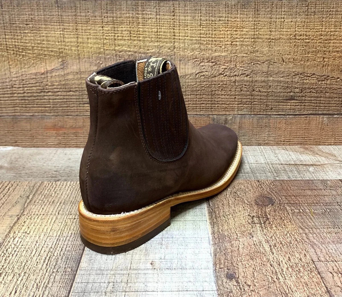 Men's Western Cowboy Square Toe Half Boots Est. 710 Moka - OriginalWestern.com