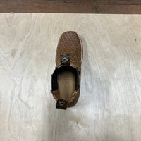 Men's Western Cowboy Woven Leather Square Toe Half Ankle Boot Est. 716 Tan/Sand - OriginalWestern.com