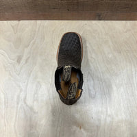 Men's Western Cowboy Woven Leather Square Toe Half Ankle Boot Est. 716 Tobacco - OriginalWestern.com