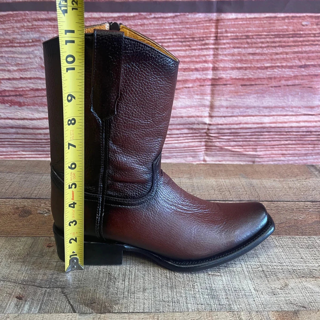Men's Western Cowboy Zipper Genuine American Deer Leather Boots Dubai Toe Est. 264 - OriginalWestern.com