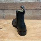 Men's Western Cowboy Zipper Genuine Leather Ankle Boots Dubai Toe Est. 266 Black - OriginalWestern.com