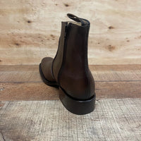 Men's Western Cowboy Zipper Genuine Leather Ankle Boots Dubai Toe Est. 266 Brown - OriginalWestern.com