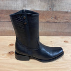 Men's Western Cowboy Zipper Genuine Leather Boots Dubai Toe Est. 261 Black - OriginalWestern.com