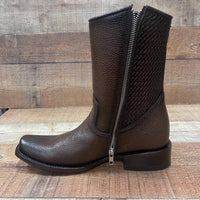 Men's Western Cowboy Zipper Genuine Leather Boots Dubai Toe Est. 261 Brown - OriginalWestern.com
