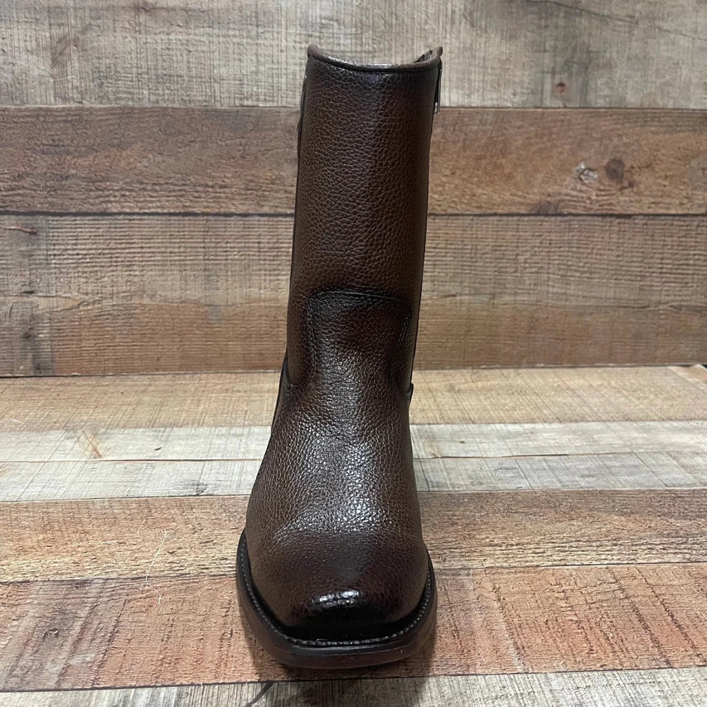 Men's Western Cowboy Zipper Genuine Leather Boots Dubai Toe Est. 261 Brown - OriginalWestern.com