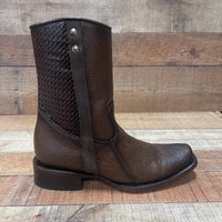 Men's Western Cowboy Zipper Genuine Leather Boots Dubai Toe Est. 261 Brown - OriginalWestern.com