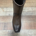 Men's Western Cowboy Zipper Genuine Leather Boots Dubai Toe Est. 261 Brown - OriginalWestern.com