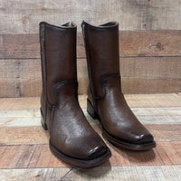Men's Western Cowboy Zipper Genuine Leather Boots Dubai Toe Est. 261 Brown - OriginalWestern.com