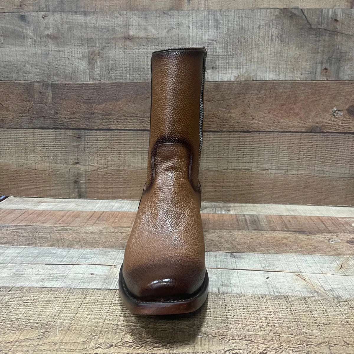 Men's Western Cowboy Zipper Genuine Leather Boots Dubai Toe Est. 261 Honey - OriginalWestern.com